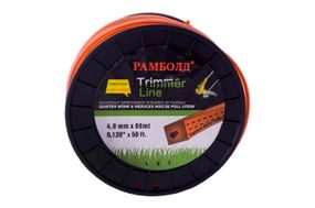 Леска для триммера Рамболд - 4,0мм x 15м квадрат (A 4.0*15)