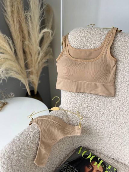 Женский комплект нижнего белья 2473/2 2XL Бежевый | Зображення 3