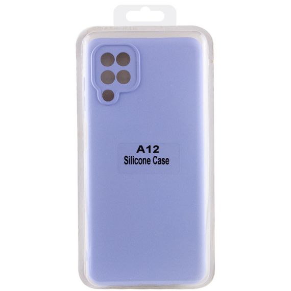Чехол Silicone Cover Lakshmi Full Camera (A) для Samsung Galaxy A12 / M12 Full camera, Бузковий/Dasheen | Зображення 4