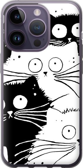 Чехол на iPhone 14 Pro Коты v2 "3565u-2646-17620"