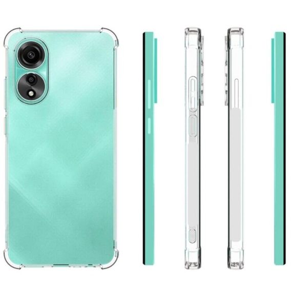 Прозорий Силіконовий чохол з посиленими кутами для Oppo A38 | Зображення 1