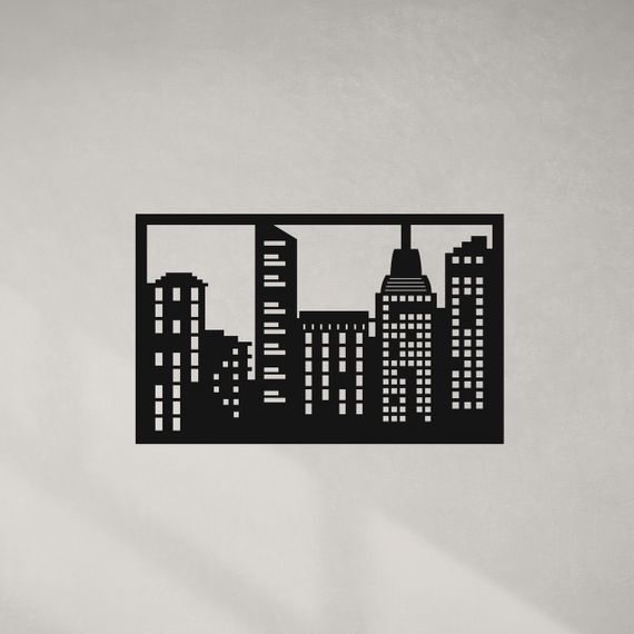 Панно декоративная картина на стену Город LED 16 цветов телефон 500х315 acr-p000216