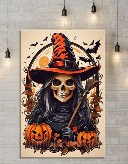 Картина на полотні "Halloween" 50х70 см + Подарунок покриття лаком на полотні | Зображення 1