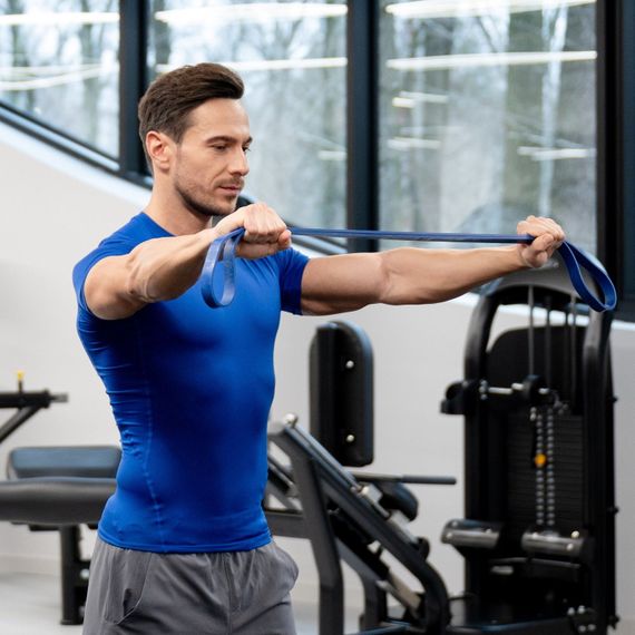 Резинка для фітнесу Gymtek 12-28кг синя | Зображення 3