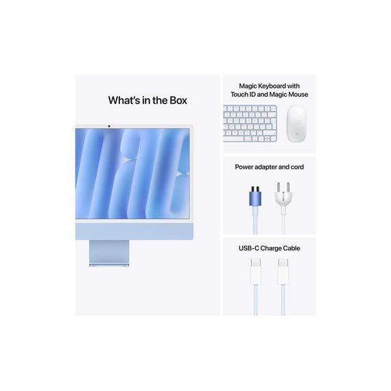 Компьютер Apple 24&quot; iMac Retina 4.5K / Apple M4 (10-c/CPU, 10-c/GPU), 16, 512, Blue (MWV33UA/A) | Зображення 7
