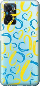 Чехол на Oppo A76 Сердца UA "5292u-2760-17620"