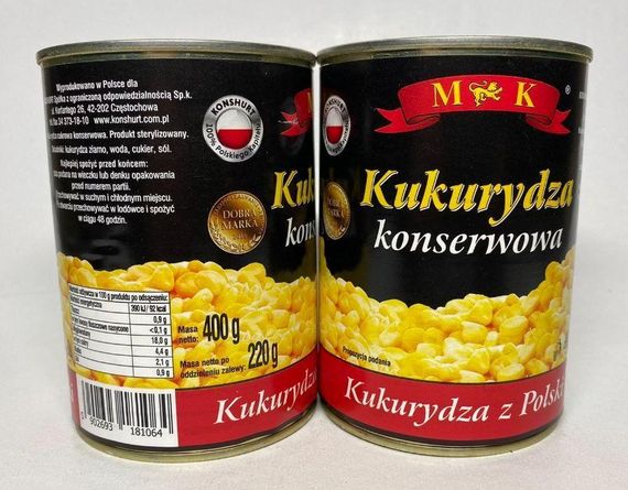 Кукурудза консервована цукрова (солодка) 400 г M&K у ж/б, Польща