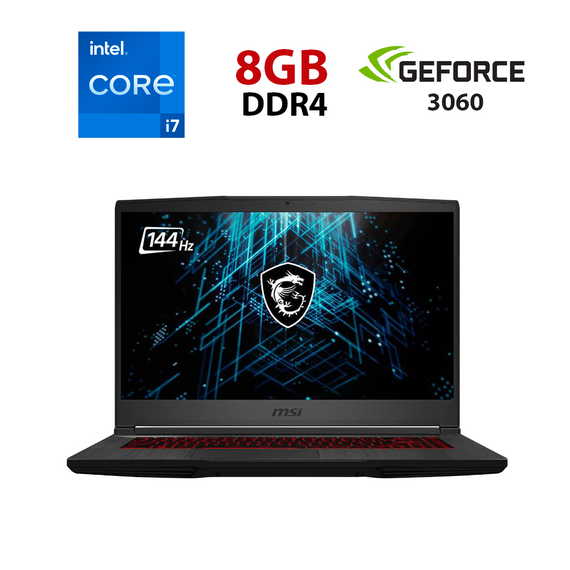 Игровой ноутбук MSI GF65 Thin 10UE-429NEU / 15.6" (1920x1080) IPS / Intel Core i7-10750H (6 (12) ядер по 2.6 - 5.0 GHz) / 8 GB DDR4 / 240 GB SSD / nVidia GeForce RTX 3060, 6 GB GDDR6, 192-bit / WebCam б/у