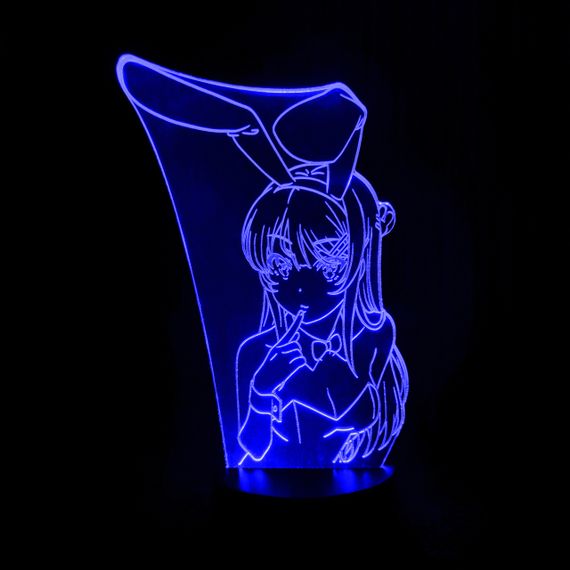 Акриловий світильник-нічник Маї Сакурадзима синій tty-n001668