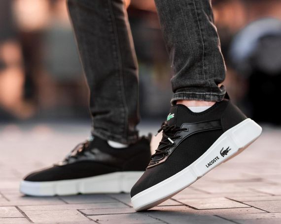 Чоловічі кросівки Lacoste Black White | Зображення 2