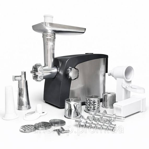 Електром'ясорубка Crownberg CB-4216 3200Вт м'ясорубка соковитискач з терками для овочів та реверсом OA-15