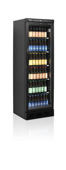 Шкаф холодильный черный Tefcold CEV425 BLACK стекло