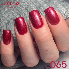 Гель-лак JOIA vegan 065 темно-вишневый с шиммером, 6 мл