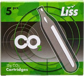 Балон CO2 Liss 12g 5 шт/уп Балон для пневматики CO2 Балончики co2 для пневматики