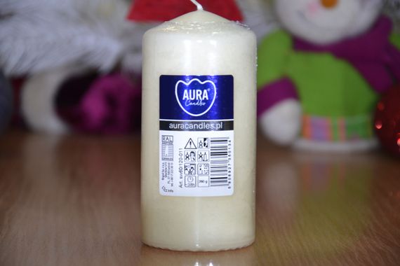 Свічка парафінова циліндрична Bispol AURA Candles Молоча (sw60/120-011) | Зображення 5