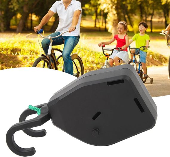 Трос для буксирування дитячого велосипеду, висувний автоматичний до 136 кг, 2.5 м тяговий ремінь, мотузка