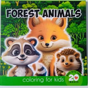 Розмальовка антистрес   Forest Animals 140Х140 см, 24 аркуші, тверда обкладинка