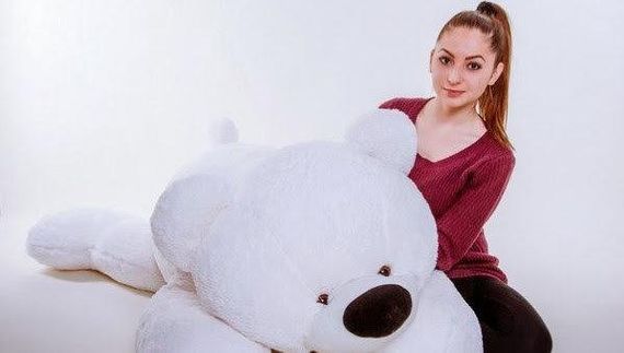Велика м'яка іграшка ведмідь Аліна Умка 180 см білий | Зображення 1