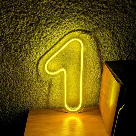 Неоновый светильник Цифра один 190х355 acr-n000125 | Зображення 3