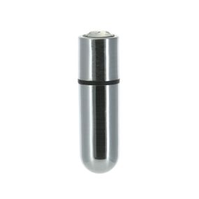 Вибропуля PowerBullet First-Class Bullet 2.5″ with Key Chain Pouch, Silver, 9 режимов вибрации Sex Aura