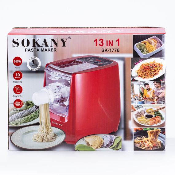 Локшинорізка Sokany SK1776 260 Вт електрична червона | Зображення 1
