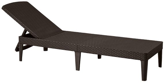 Шезлонг лежак розкладний пластиковий Keter (Кетер) Allibert Jaipur Sun lounger (17205843) Коричневий