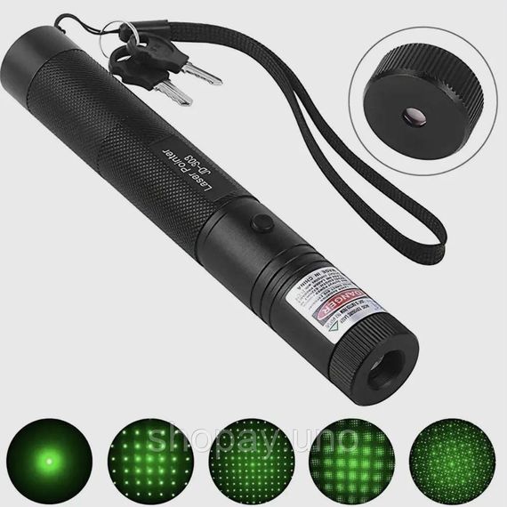 Лазерний покажчик з фокусуванням променя Green Laser Pointer JD-303, Хіт лазерна указка KQ-83