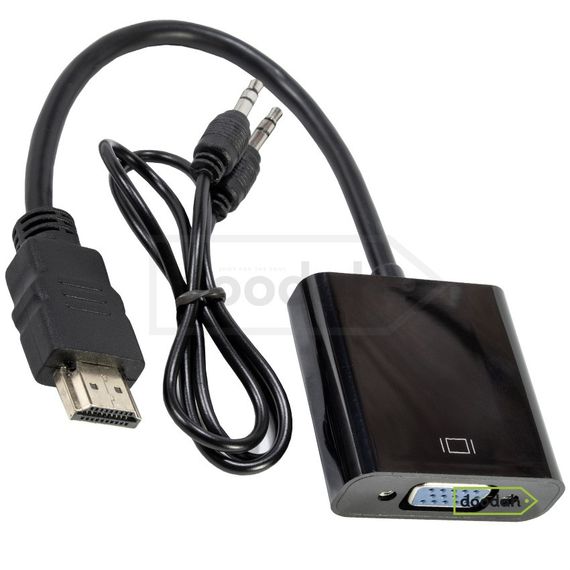 Перехідник (відео конвертер на дроті 1080 P) HDMI Audio-VGA - Tishric - Купити в Києві. Доставка по Україні.