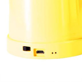 Настільна лампа з підставкою для телефону з USB заряджання та АКБ Жовта