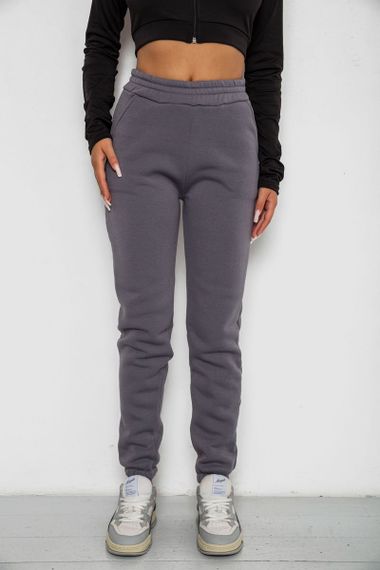 Спортивные штаны женские на флисе, цвет темно-серый, 238R58641-3