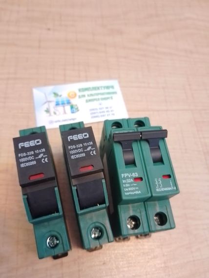 Предохранитель Feeo от короткого замыкания DC 16-32а 1P | Зображення 3