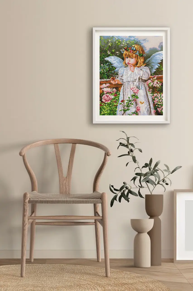 Алмазна мозаїка Чарівне янголятко 40х50 см ColorArt SP040 | Зображення 3