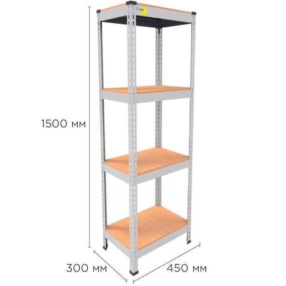 Металевий стелаж MRL-1500 ( 450x300) білий