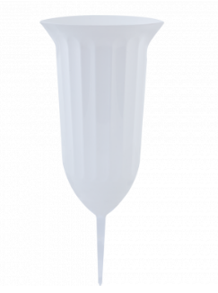 Вазон Флора зі штирем d16см білий Алеана