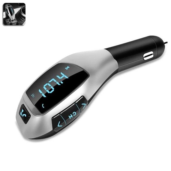 Автомобильный bluetooth fm модулятор X5 ВТ для автомагнитолы, mp3 / фм трансмиттер с дисплеем | Зображення 3