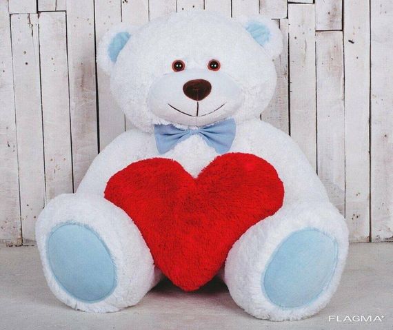 Большая мягкая игрушка мишка Yarokuz Билли 150 см Белый | Зображення 2
