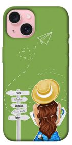 Чохол з картинкою Travel girl для Apple iPhone 15 (6.1")