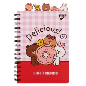 Блокнот YES А5 80 арк Line Friends Delicious (151776)