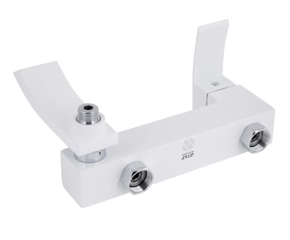 Змішувач для ванни Qtap Swan Cascada, Chrome/White (k35) з душовим гарнітуром QTSWA260CRW45569 | Зображення 2