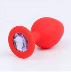 Анальний корок, Red Silicone, Dimond S sexstyle