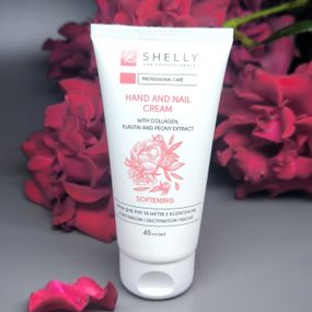 Крем для рук та нігтів з колагеном, еластином і екстрактом півонії Shelly 45 мл