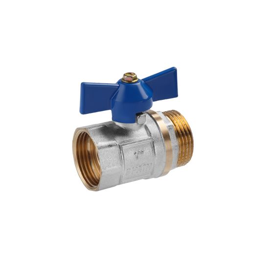 Кран кульовий Valves 1" ВЗ PN30 синій метелик | Зображення 2
