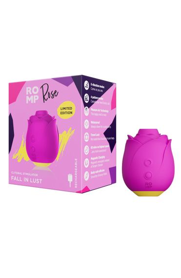 Шикарний вакуумний кліторальний стимулятор Romp Rose Pink, у вигляді троянди | Зображення 4