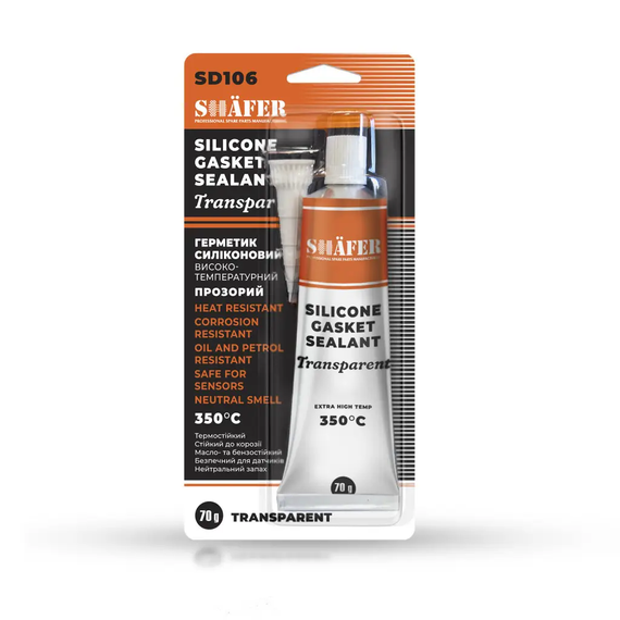 Герметик силіконовий прозорий SHAFER SD106 70гр