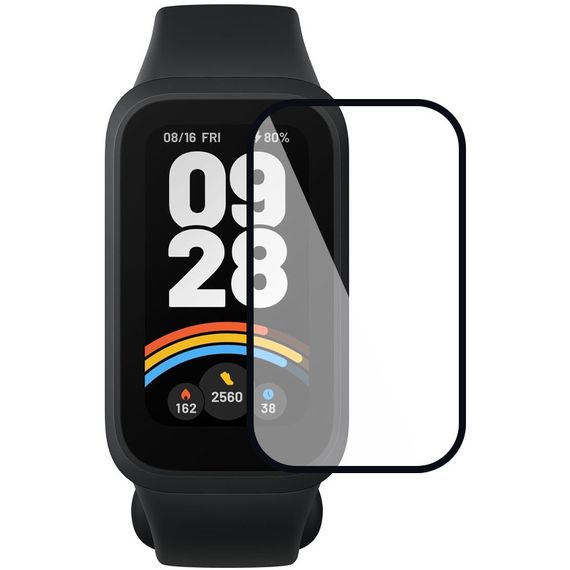 Полимерная пленка 3D (full glue) (тех.пак) для Xiaomi Mi Band 9 Active Черный