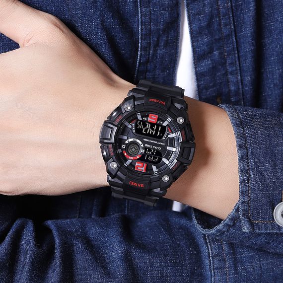 Чоловічий годинник Skmei 2018RDBK Red-Black | Зображення 2