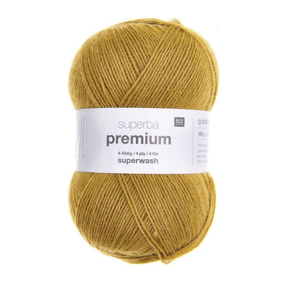 Rico Design Superba Premium Uni 100 г, 003 гірчиця | Зображення 1