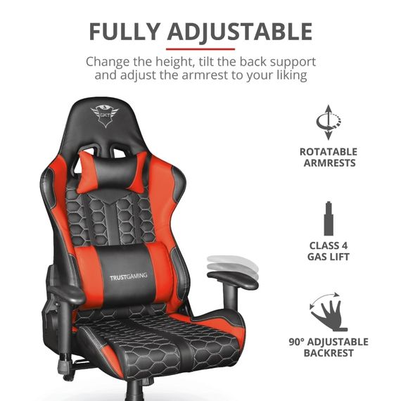 Ігрове крісло Trust GXT 708R Restoa Red (24217_TRUST) | Зображення 7