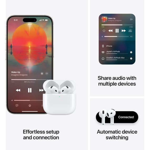 Навушники Apple AirPods 4 with Active Noise Cancellation (MXP93ZE/A) | Зображення 7