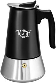 Кавоварка гейзерна з нержавіючої сталі Krauff 26-203-071, 300 мл на 6 чашок для еспресо